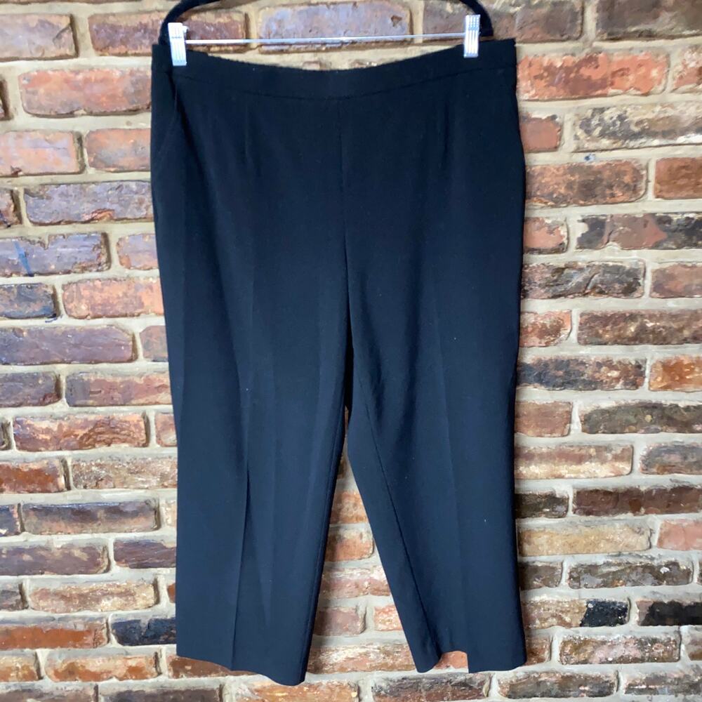 JM Collection Black Heavyweight Ankle Dress Pants Trousers Women's Size 18WP